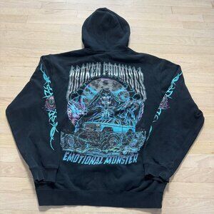 Broken Promises Emotional Monsters Reaper Monster Truck Hoodie Sz L
